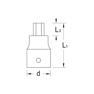 Gedore 1812556 Screwdriver Bit Socket 1/4" Drive Hex 2 mm