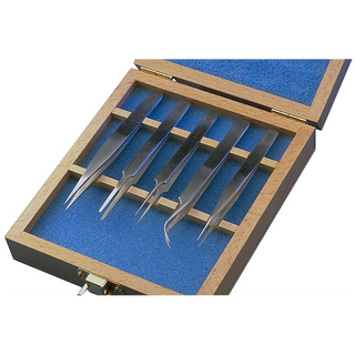 Aven 18476USA Stainless Steel Teknik Precision Tweezer Set, 5 Piece