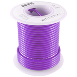 NTE Electronics WT18-07-100 WIRE TEFLON 18 GAUGE VIOLET 100'