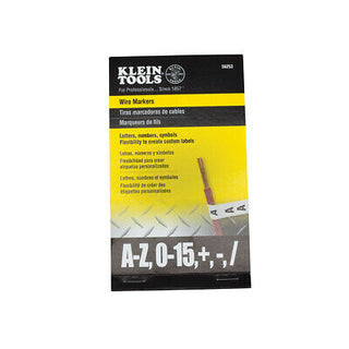 Klein Tools 56253 Wire Marker Book-Black Letters, Numbers and Symbols