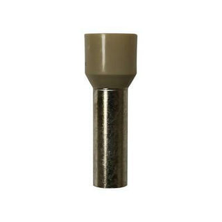 Eclipse 701-045 2 AWG Beige 25mm Barrel Wire Ferrules, 25 Pack.