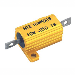 NTE Electronics 10WMD20 RESISTOR 10 WATT ALUMINUM HOUSED POWER WIREWOUND 0.2 OHM