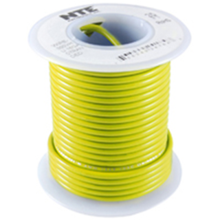 NTE Electronics WH616-04-100 HOOK UP WIRE 600V STRANDED 16 GAUGE YELLOW 100'