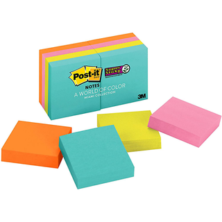 Post-it Super Sticky Notes 622-8SSMIA, 1 7/8 in x 1 7/8 in (47,6 mm x 47,6 mm)