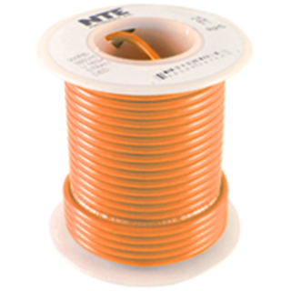 NTE Electronics WH618-03-25 HOOK UP WIRE 600V STRANDED 18 GAUGE ORANGE 25'