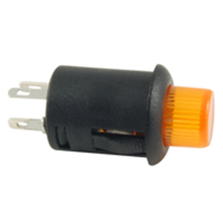 NTE Electronics 54-704-A SWITCH PUSH BUTTON SPST 3A 125VAC AMBER 6A 14VDC