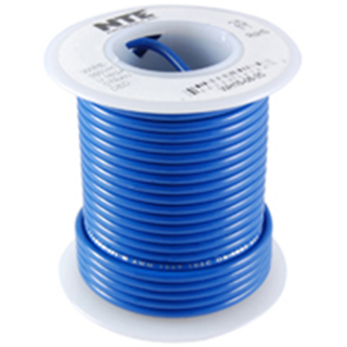 NTE Electronics WH614-06-500 HOOK UP WIRE 600V STRANDED 14 GAUGE BLUE 500'