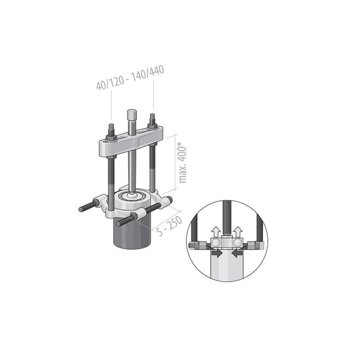 Gedore 8017710 Separator Puller 70-215 mm