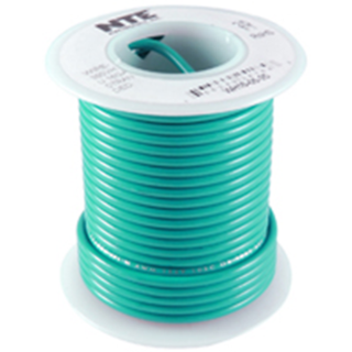 NTE Electronics WH610-05-25 HOOK UP WIRE 600V STRANDED 10 GAUGE GREEN 25'