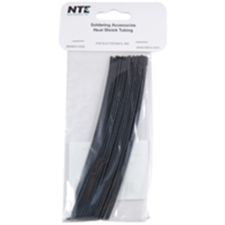 NTE Electronics 47-20306-BK Heat Shrink 1/8 In Dia Thin Wall Black 6 In Length