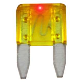 NTE Electronics 74-LMAF20A FUSE-MINI AUTOMOTIVE W/ LED INDICATOR