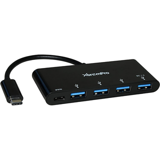 Bytecc 41137 USB C to Type C - USB 3.0 X4 Adapter, 5 in 1 Digital Multiport Hub