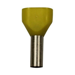 Eclipse 701-112 Wire Ferrule, Yellow, Twin, AWG 10X2, 12 mm Barrel, 100 per bag