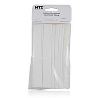 NTE Electronics 47-20806-W Heat Shrink 1/2" Dia Thin Wall WHT 6" Length 12pcs