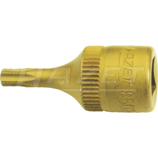 Hazet 8502-T10 TORX® Hollow 6.3mm (1/4") T10 TiN Screwdriver Socket