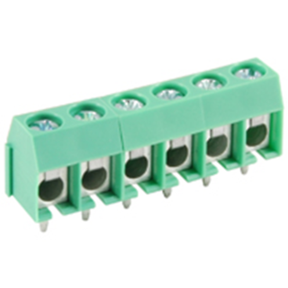 NTE Electronics 25-E400-06 Terminal Block 6 Pole 5.00mm Pitch 300V 16A PC Mount