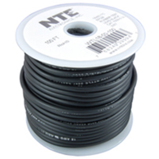 NTE Electronics WTL18-00-100 TEST LEAD 18 GAUGE BLACK STRANDED INSULATED 100'