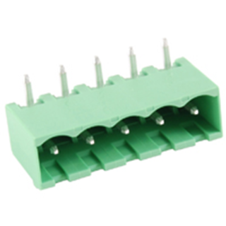 NTE Electronics 25-E1400-05 Terminal Block 5 Pole 5.08mm Pitch 300V 15A PC Mount