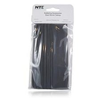 NTE Electronics 47-21006-BK Heat Shrink 1" Dia Thin Wall BLK 6" Length 7pcs 2:1