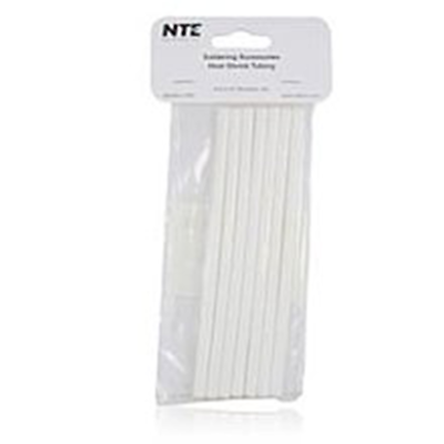 NTE Electronics 47-25106-W Heat Shrink 3/16" Dia W/adhesive WHT 6" Length 7pcs