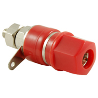 NTE Electronics 81-BP2R BINDING POST RED 10 AMP 4MM BANANA SOCKET NICKEL