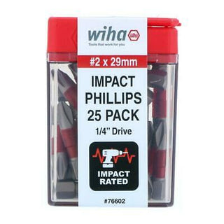 Wiha Tools 76602 MaxxTor Impact Bit Phillips #2 - 29mm - 25 Pack