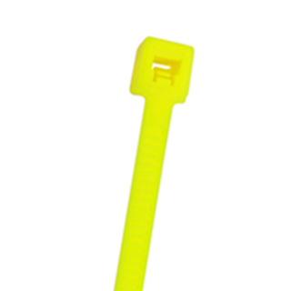 NTE Electronics 04-075013 CABLE TIE 50 LB. STD. 7.5" FLUORESCENT YELLOW 100/BAG