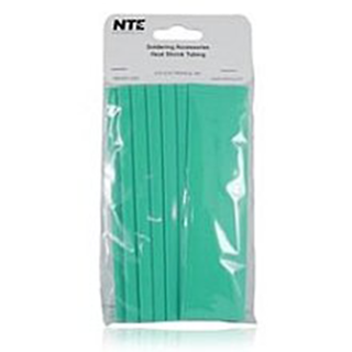 NTE Electronics 47-21006-G Heat Shrink 1" Dia Thin Wall GRN 6" Length 7pcs 2:1