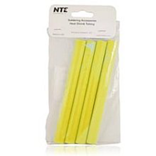 NTE Electronics 47-25406-Y Heat Shrink 1/2" Dia W/adhesive YLW 6" Length 4pcs