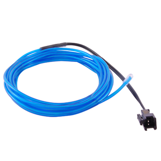 NTE Electronics 69-ELW2.3-BL EL WIRE BLUE 2.3MM DIA 3M W/PRE-WIRED CONNECTOR