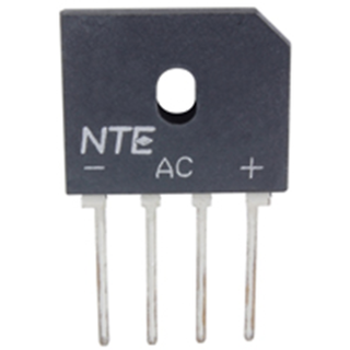 NTE Electronics NTE5300 BRIDGE RECTIFIER FULL WAVE SINGLE PHASE 200V 8 AMP SIP