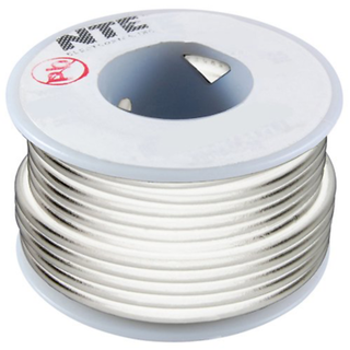 NTE Electronics WH614-09-500 HOOK UP WIRE 600V STRANDED 14 GAUGE WHITE 500'