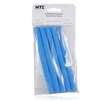 NTE Electronics 47-25306-BL Heat Shrink 3/8 " Dia W/adhesive Blue 6" Length 5pc