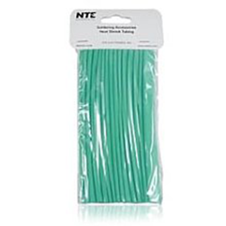 NTE Electronics 47-20706-G Heat Shrink 3/8" Dia Thin Wall GRN 6" Length 15pcs