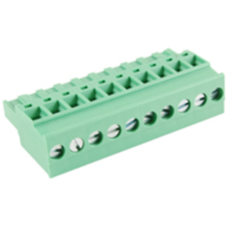 NTE Electronics 25-E1100-10 Terminal Block 10 Pole 5.08mm Pitch Plug Vertical