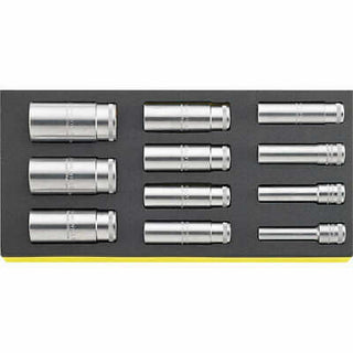 Stahlwille 96838776 TCS 51/11 1/2"Drive Deep Bi-Hex Socket Set, 11 Pcs