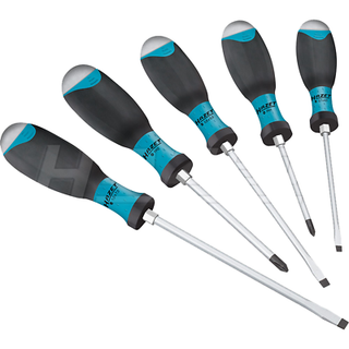 Hazet 810U-1/5 Cross Recess PH1-PH2 0.8x4.5-1.2x7 Screwdriver Set w/ Impact Cap