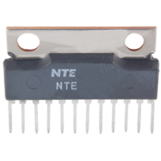 NTE Electronics NTE1606 INTEGRATED CIRCUIT DUAL 4.0 TO 7.0 WATT AUDIO POWER AMP