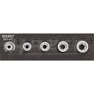 Hazet 900-E/5 TORX® Hollow 12.5mm (1/2") E10 - E18 1/12 Socket Set