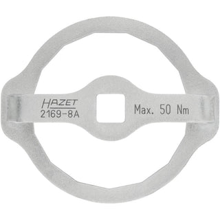 Hazet 2169-8A Oil Filter Wrench, 15-Point Profile, 74mm