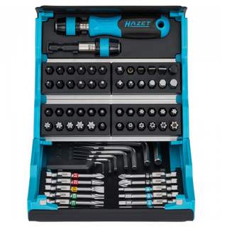 Hazet 2200SC-1 SmartCase Screwdriver Bit Set with Handle, 69 Pc.