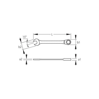 Gedore 2219549 7R Combination Ratchet Spanner 34 mm