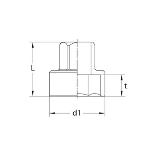 Gedore 2225883 Socket 1/2 Inch Short 14 mm