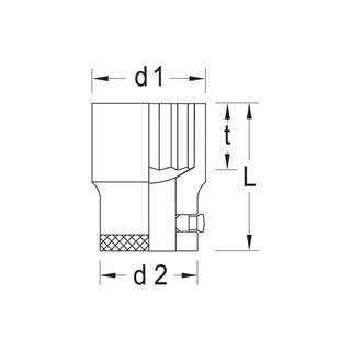 Gedore 6289800 Socket 3/4 Inch Drive, 21 mm