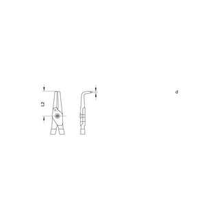 Gedore 2930862 Circlip pliers for internal retaining rings, angled, 85-140 mm