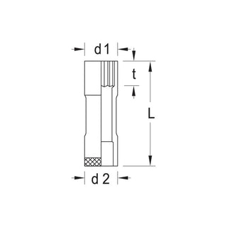 Gedore 6260310 Socket 3/8 Inch Drive, Long 11/16 Inch