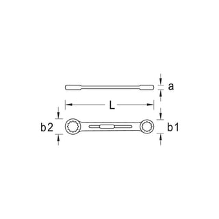 Gedore 6053440 Flat Ring Spanner 10x11 mm