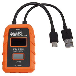 Klein Tools ET920 USB Digital Meter, USB-A and USB-C