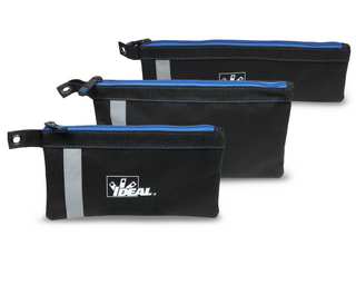 Ideal 37-053 Pro Series Flat Zipper Pouch, 3-Pack