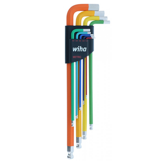 Wiha Tools 66980 Ball End Color Coded Metric Hex L-Key Set, 9 Pc.